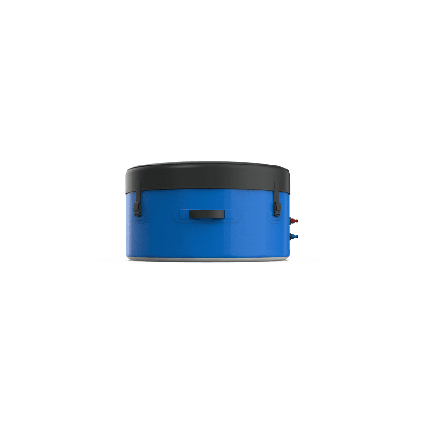 A side view of an inflatable hot tub