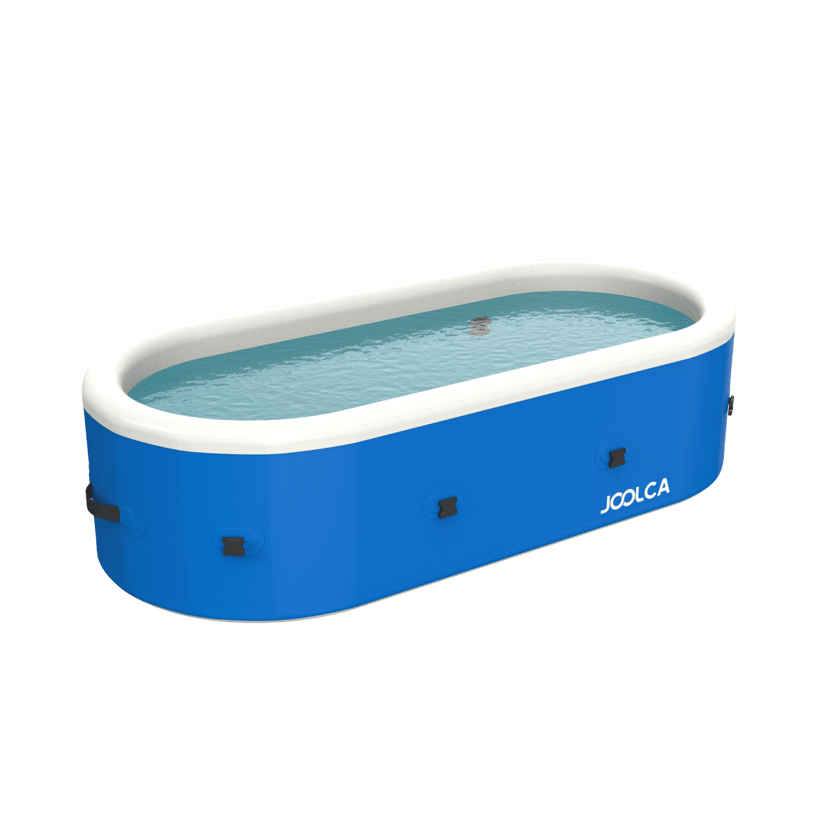 A large inflatable Hot tub with Joolca branding 