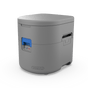 A side angle of a portable toilet with Joolca branding
