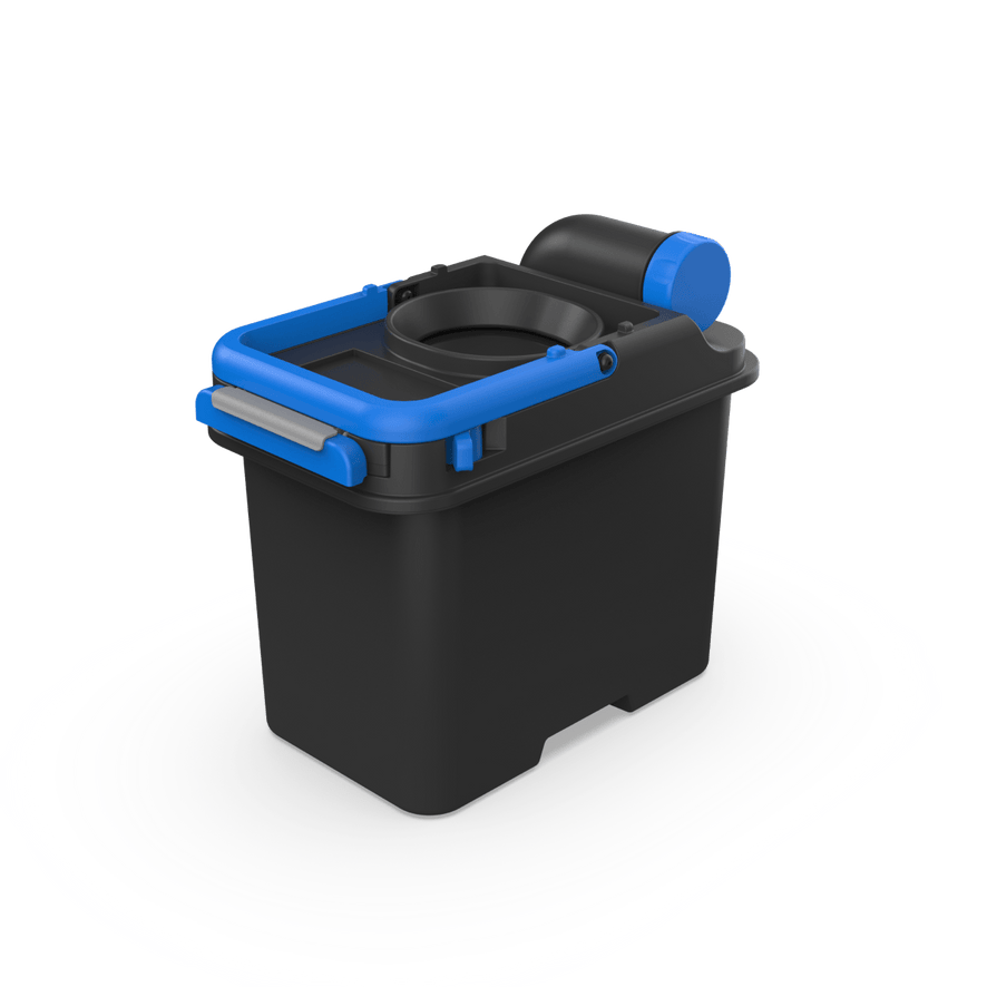 A human waste casket for a portable toilet allowing for chemical disposable of waste