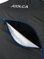 A slightly opened close up of the top of the tent
