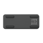 A bottom view of a black Joolca branded power bank