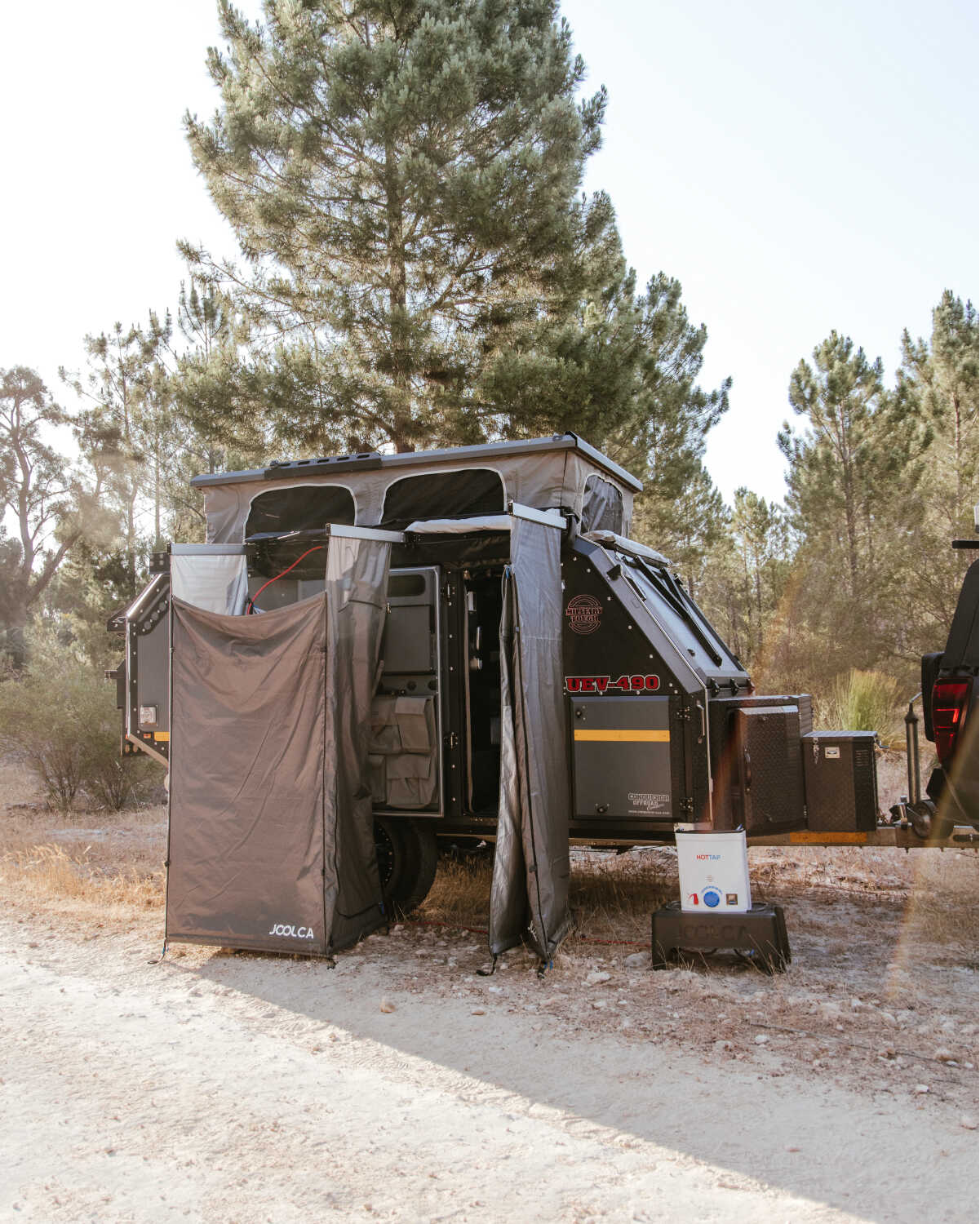 23 zero shower tent ENSUITE Mounted Double | Overlanding Two-Room Shower Tent