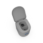 A top view of a portable toilet with Joolca branding with an open toilet lid