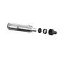 A water filter separated into parts showing it's internals