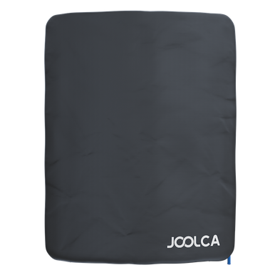 A front on view of a cover for a portable hot water heater with Joolca branding written on the front