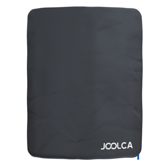 A front on view of a cover for a portable hot water heater with Joolca branding written on the front