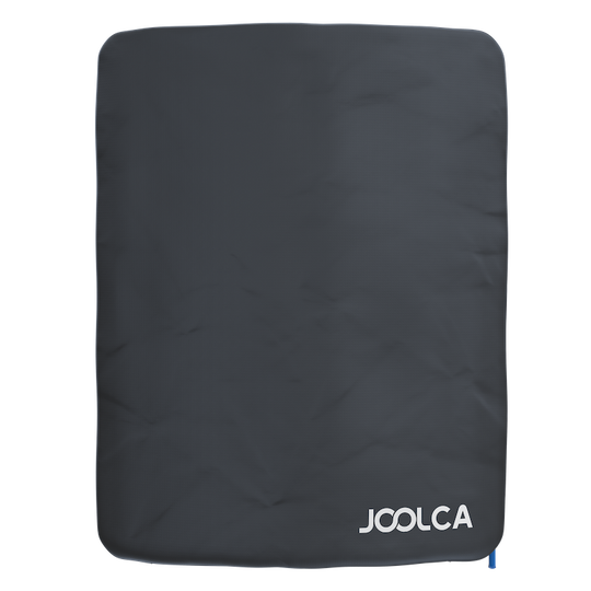 A front on view of a cover for a portable hot water heater with Joolca branding written on the front